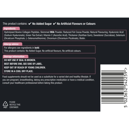 Colagen Shake Pudra 8000mg - Ciocolata 225g, Natures Aid - Img 3