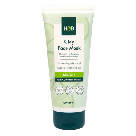 H&B Clay Face Mask with Aloe Vera and Cucumber 100ml