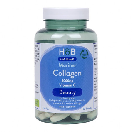 H&B Colagen Marin (Marine Collagen) 1000mg cu vitamina C 90 comprimate