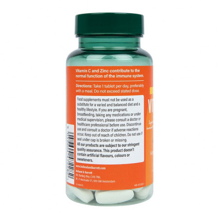 H&amp;B Vitamina C si Zinc 60 tablete doza