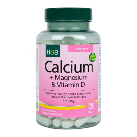 H&B Calciu, Magneziu si Vitamina D3 120 tablete