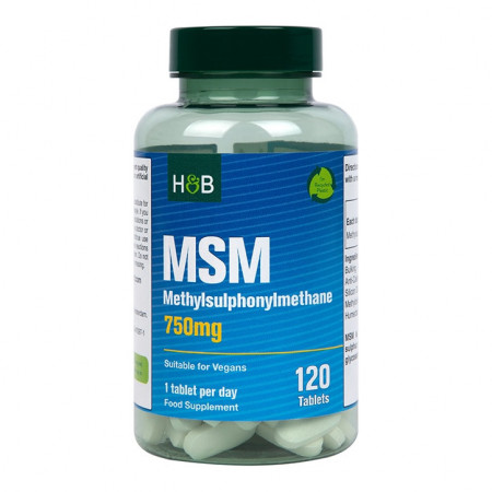 H&B Metilsulfonilmetan (MSM) 750mg 120 tablete