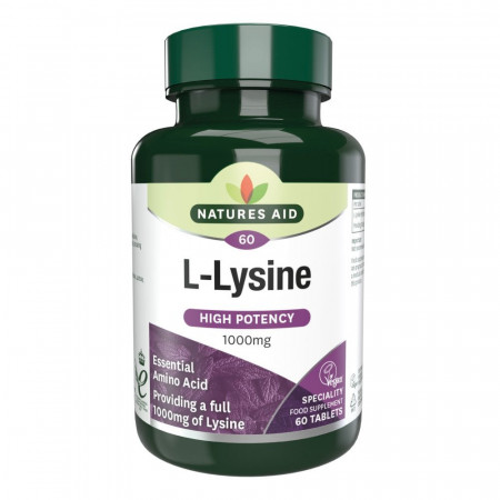 NaturesAid L-Lysine (L-Lizina) 1000mg 60 tablete