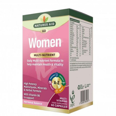 NaturesAid Multi-Vitamine & Minerale pentru Femei 60 capsule