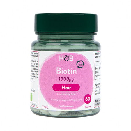 H&B Biotina (Vitamina B7) 1000ug 60 tablete