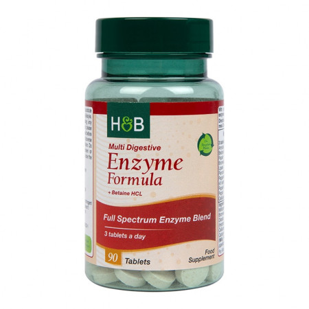 H&B Enzime Digestive Cu Spectrum Larg 90 tablete