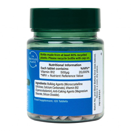 H&amp;B Vitamina B12 500μg, 100 tablete contine