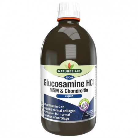 NaturesAid Glucosamina, MSM & Chondroitina Lichid 500ml