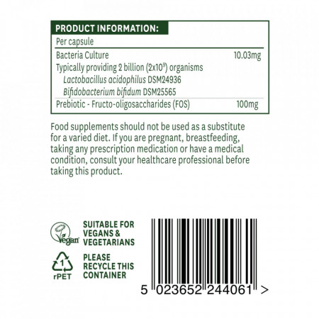NaturesAid Microbiotic Complex 60 capsule ingrediente