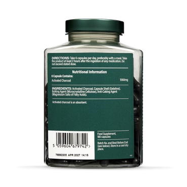 H&amp;B Carbune Activ 1560mg 120 capsule - Img 7