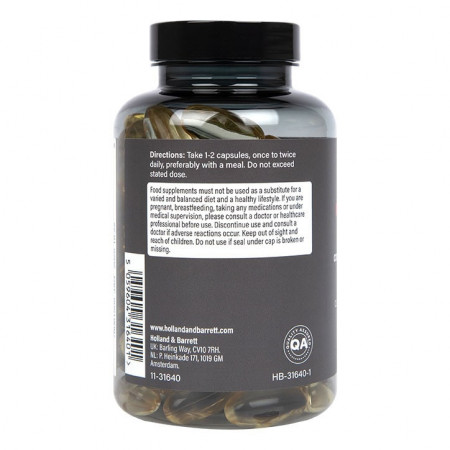 H&amp;B CLA Mega Putere (ulei de șofrănel) 1500 mg, 90 de capsule ingrediente
