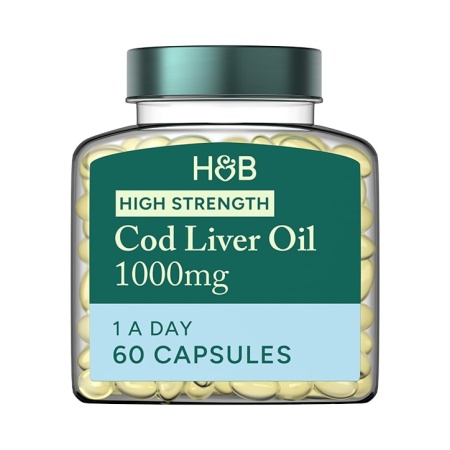 H&B Omega-3 Ulei de Cod 1000 mg 60 capsule
