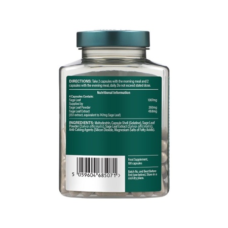 H&amp;B Salvie (Sage Leaf) 100 caps - Img 2