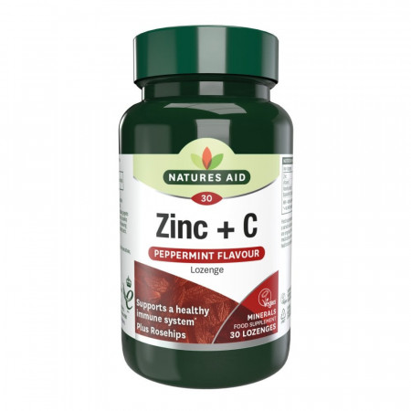 NaturesAid Zinc + C 30 tablete de supt