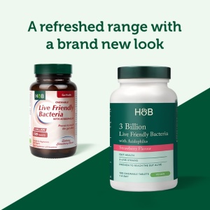 H&B Chewable Acidophilus Strawberry (Probiotic cu aroma de capșuni) 3 miliarde 120 tablete masticabile - Img 5