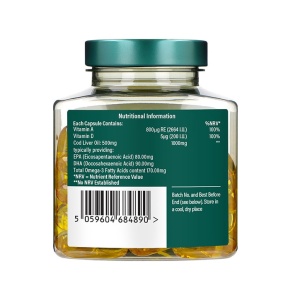 H&B Omega-3 Ulei de Cod 1000 mg 60 capsule - Img 2