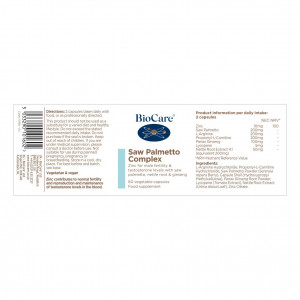 Saw Palmetto Complex 60 Vcaps, BioCare - Img 2