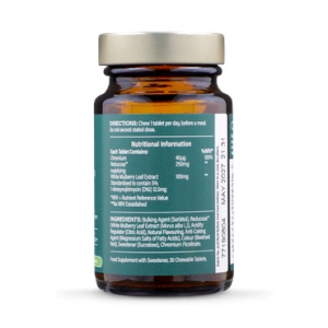 Tablete Masticabile pentru Echilibrul Glicemic cu Crom Picolinat cu Reducose® de la Holland & Barrett - Img 2