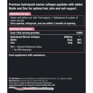 Colagen Marin Lichid 5000mg Tropical 500ml, Natures Aid - Img 2