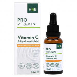 H&B Serum natural hialuronic cu vitamina C 30ml