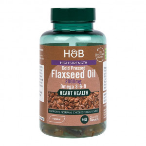H&B Ulei de Seminte de In (Flaxseed Linseed Oil) 1000mg 60 Capsule