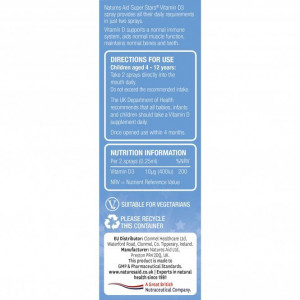 Super Stars Vitamina D3 Spray Pentru Copii 30ml, Natures Aid - Img 3