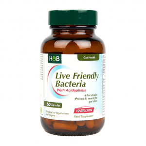 H&B Live Friendly Probiotice 4 Tulpini 10mld 60 capsule
