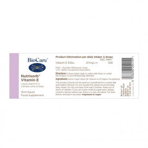 Vitamina E Nutrisorb® 15ml, BioCare - Img 3