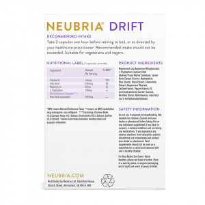 Drift Complex pentru Somn 60 capsule, Neubria ingrediente