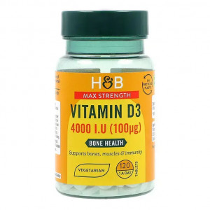 H&B Vitamin D 4000 I.U. 100ug 120 Tablets