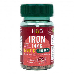 Fier cu Vitamina C 90 tablete, Holland and Barrett
