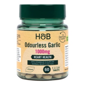 HB Usturoi cu Alicină fără miros 60 tablets, Holland and Barrett