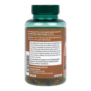 H&B Ulei de Seminte de In (Flaxseed Linseed Oil) 1000mg 60 Capsule doza