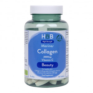 H&B Colagen Marin (Marine Collagen) 1000mg cu vitamina C 90 comprimate