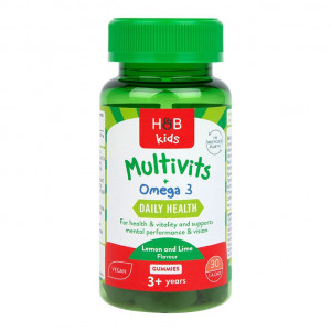 H&B Multivitamine și Omega 3 - 30 jeleuri lamaie si lime