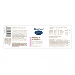 Methyl B Complex 60 V caps, BioCare - Img 2