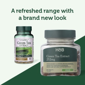 H&B Extract de Ceai Verde 252mg 90 tablete - Img 3