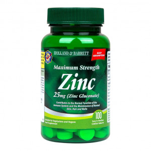 H&B Zinc (Gluconat de Zinc) 25mg 100 tablete