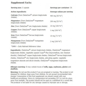 AMIX ChelaZone® MultiChel® Complete 6 Bisglycinate Chelate / 90 Vcaps - Img 2