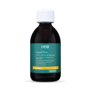Fier Lichid cu Vitamine B, C și Minerale 250 ml cu aromă de portocale, Holland and Barrett