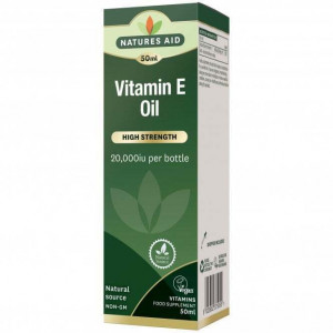 NaturesAid 100% Natural Vitamina E Uleioasa 20,000iu 50ml