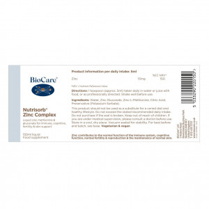 Nutrisorb® Zinc Complex BioCare ingrediente