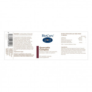 Quercetin Complex 90 Vcaps, BioCare - Img 2
