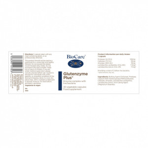 Glutenzyme Plus® 30 capsule vegetale, BioCare - Img 2