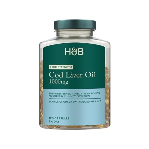 H&B Omega-3 Ulei de Cod 1000mg 120 capsule - Img 2