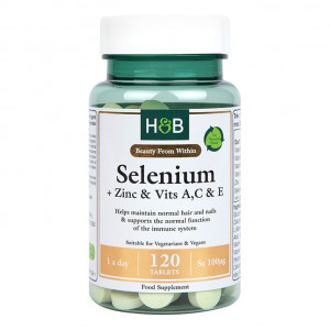 H&B Seleniu cu Zinc și Vitamine 120 cpr