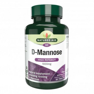 NaturesAid D-Mannose 1000mg 60 comprimate