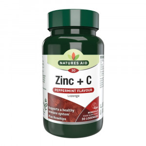 NaturesAid Zinc + C 30 pastile