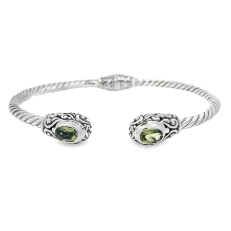 Bratara fixa Argint realizata manual Peridot Rupal