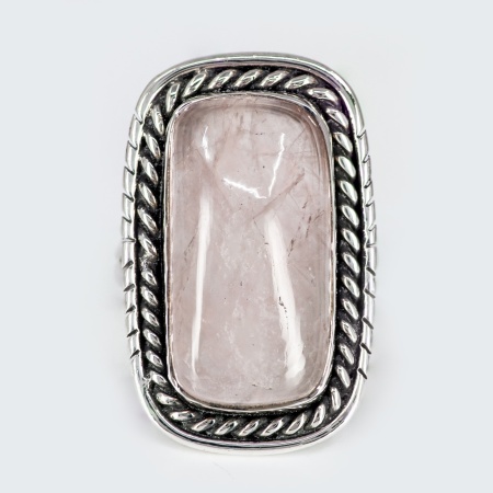 Inel Argint Quartz Roz Hridya